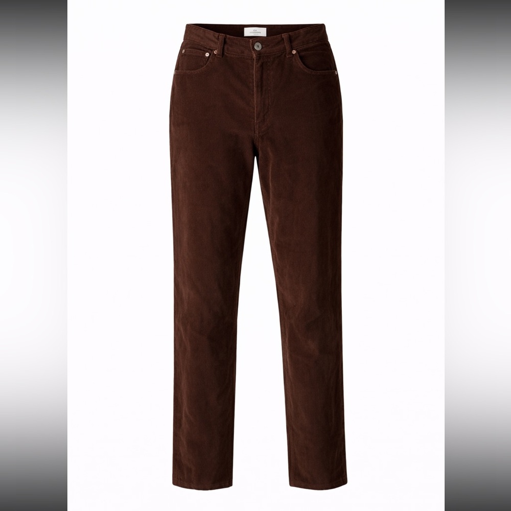 Comme Il Faut Brown Corduroy Slim Straight Leg Pants Size 40 EU (US 10/12)